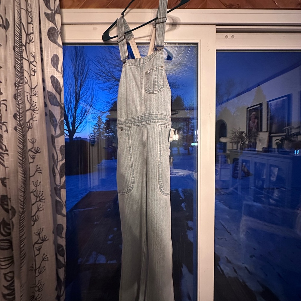 Free People Light Blue Women Jeans Overalls